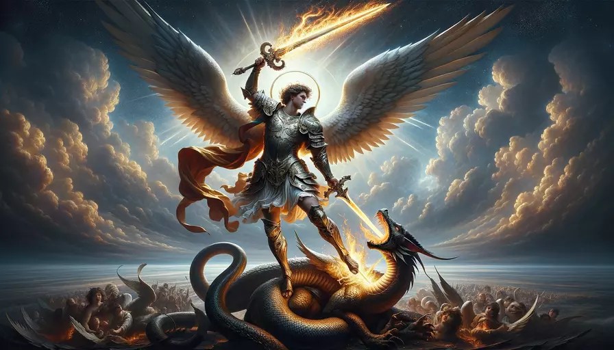 Archangel Michael and the Serpent